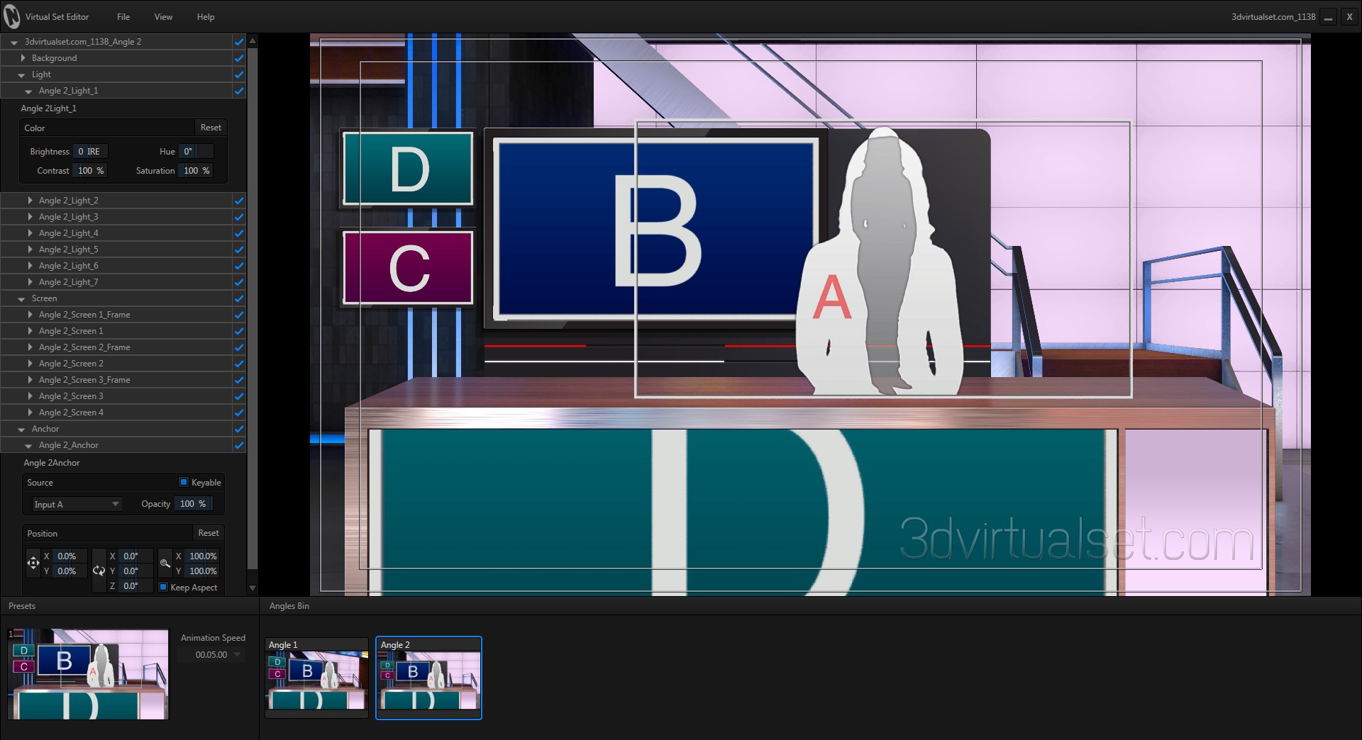 Virtual Studio 113B for NewTek TriCaster Virtual Set Editor Templates